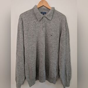 Faconnable Light Gray Polo Sweater